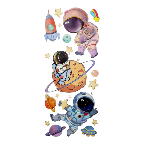 SET STICKERE DEDORATIVE PENTRU PERETE - ASTRONAUTI MODEL 1