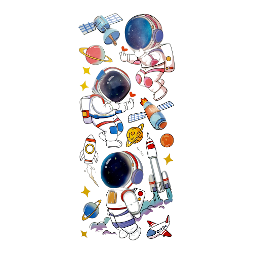 SET STICKERE DEDORATIVE PENTRU PERETE - ASTRONAUTI MODEL 3
