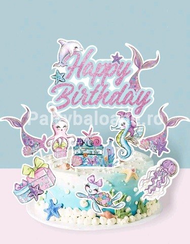 Set 17 Toppere Tort si Briose Happy Birthday