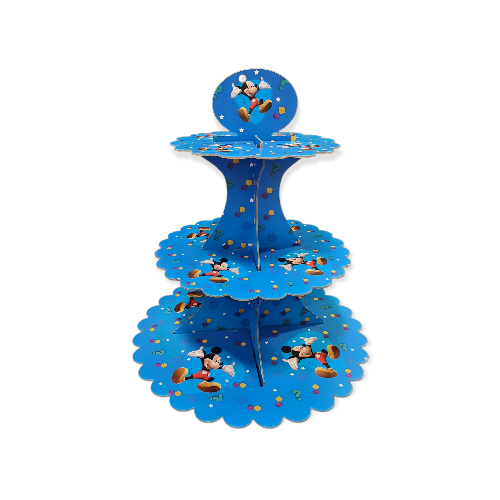 SUPORT DIN CARTON PENTRU BRIOSE PE 3 NIVELURI – MICKEY