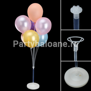 SUPORT DIN PLASTIC PENTRU 7 BALOANE - 130 CM - imagine 2