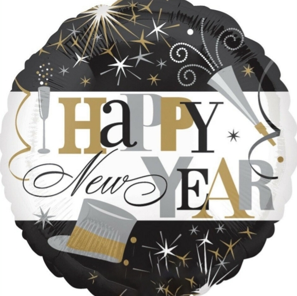 Balon folie Happy new year