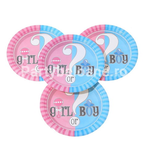 Set 10 Farfurii Gender Reveal