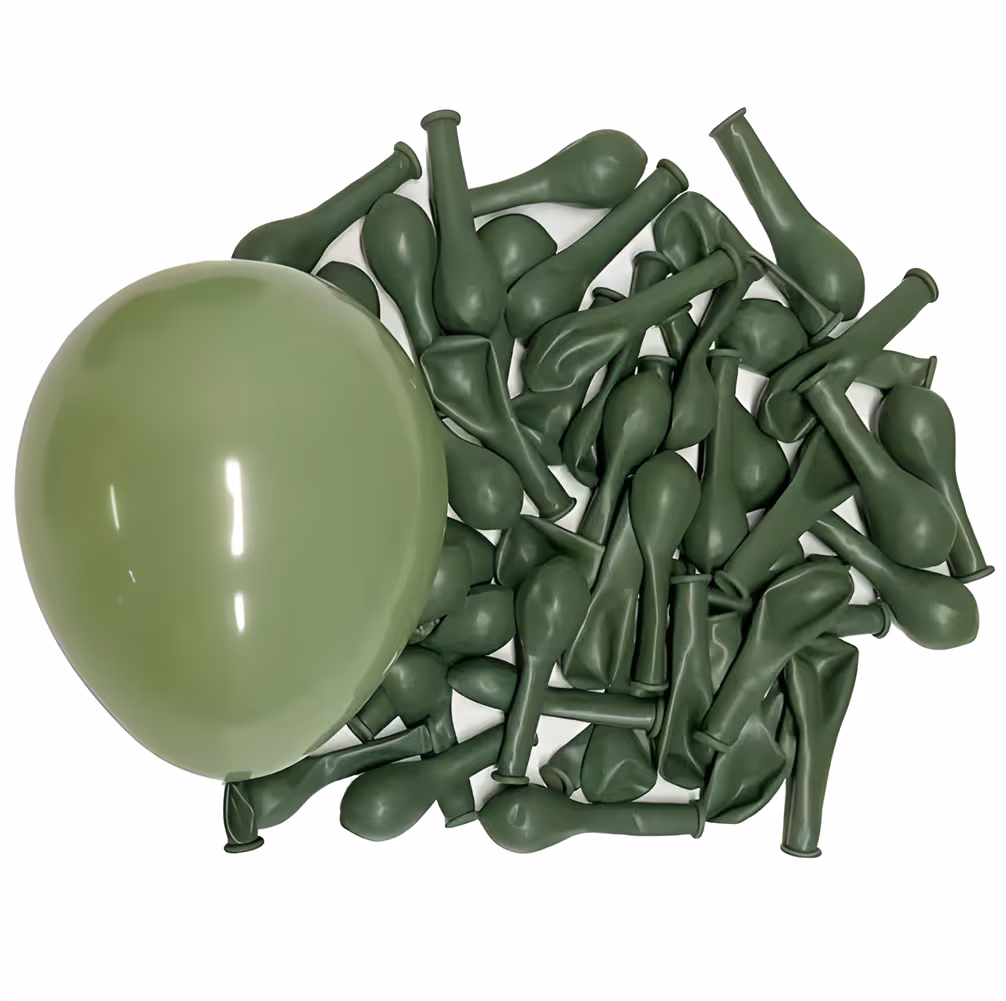 Set 100 Baloane Latex Verde Avocado (Avocado Green) 30 cm Imagine cu diferenta de culoare