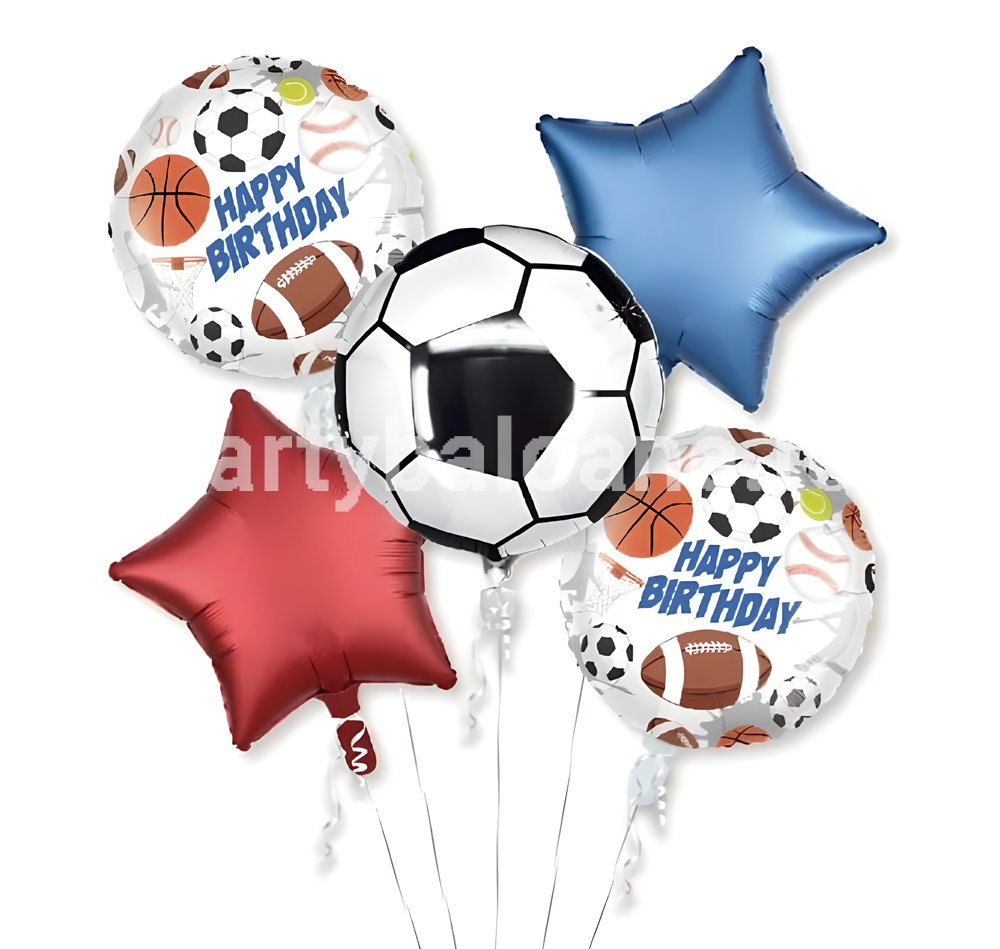 Set 5 Baloane Folie Tematică Fotbal și Sport – Minge