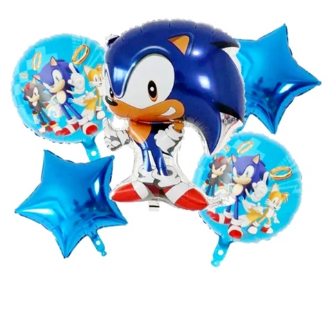 Set 5 baloane folie - Sonic