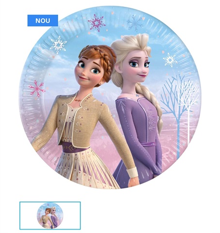Set farfurii party Frozen Ana si Elsa Wind Spirit 23 CM