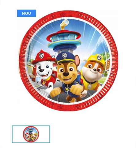 Set farfurii party Patrula catelusilor Rescue Heroes 23 cm