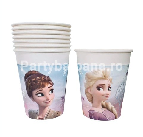 Set pahare party Frozen Ana si Elsa Wind Spirit 200 ML