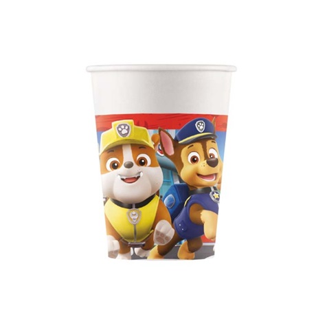 Pahare Party Patrula Cățelușilor (Set 8 buc) - Pahare Carton 200ml Aniversare Set 8 pahare party din carton cu imprimeu Patrula Cățelușilor Rescue Heroes capacitate 200 ml pentru aniversari copii.