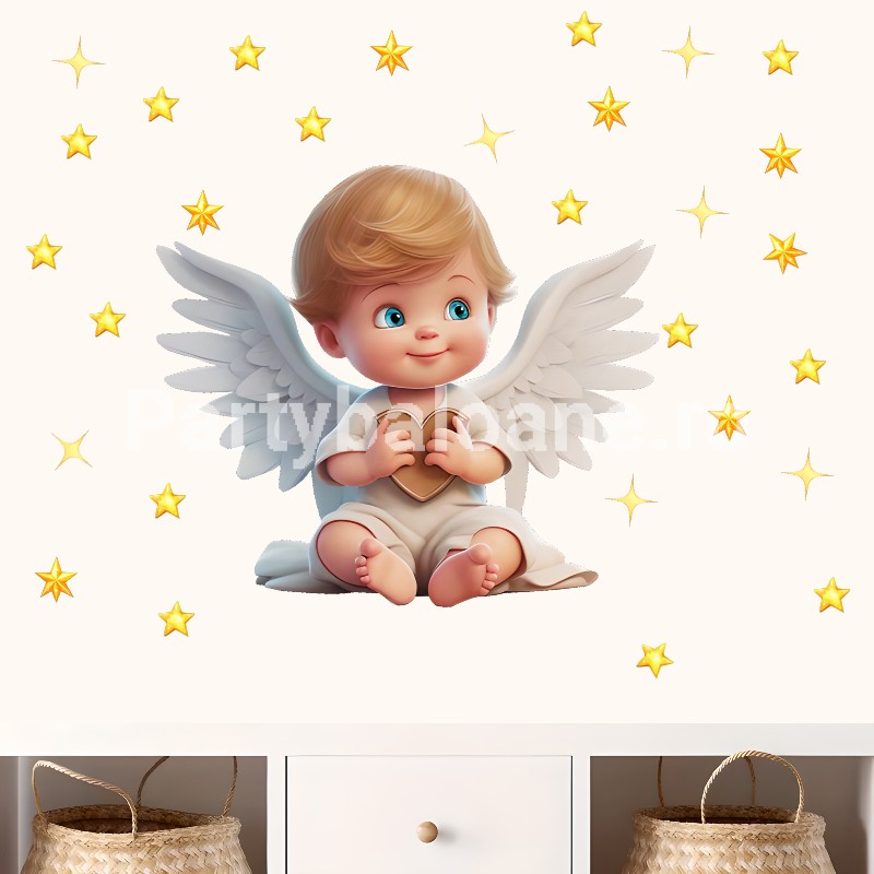 Sticker decorativ pentru perete -Ingeras cod 332B