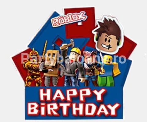 TOPPER PENTRU TORT - HAPPY BIRTHDAY ROBLOX