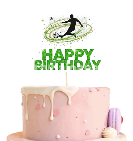 TOPPER PENTRU TORT - HAPPY BIRTHDAY TEMATICA FOTBAL
