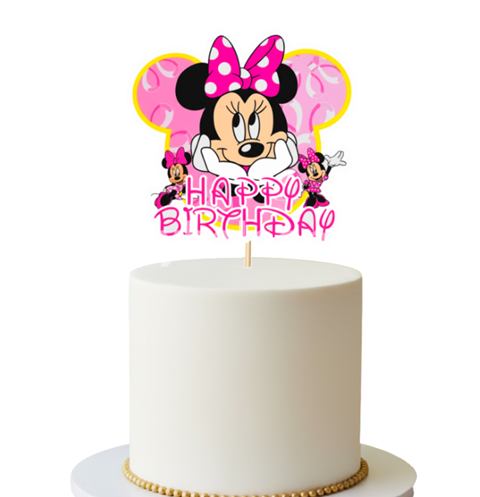 Topper Tort Happy Birthday Minnie Mouse Roz