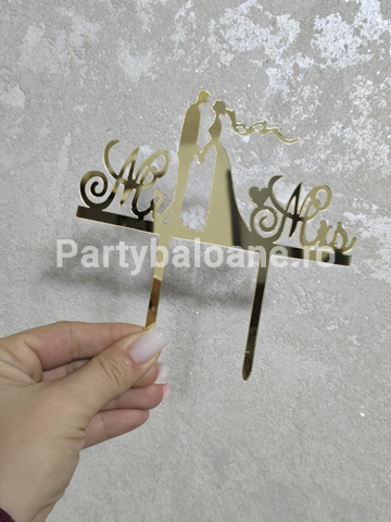 TOPPER PENTRU TORT NUNTA AURIU COD 9467
