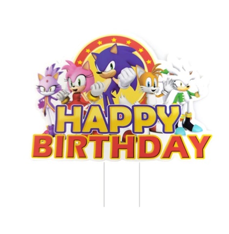 Topper Tort Happy Birthday Super Sonic