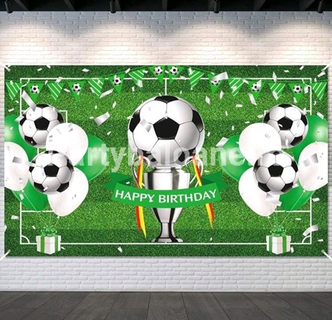 BACKGROUND TEXTIL PENTRU ARANJAMENT HAPPY BIRTHDAY FOTBAL - COD 391