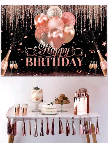 BACKROUND TEXTIL PENTRU ARANJAMENT ARCADA HAPPY BIRTHDAY – COD 114