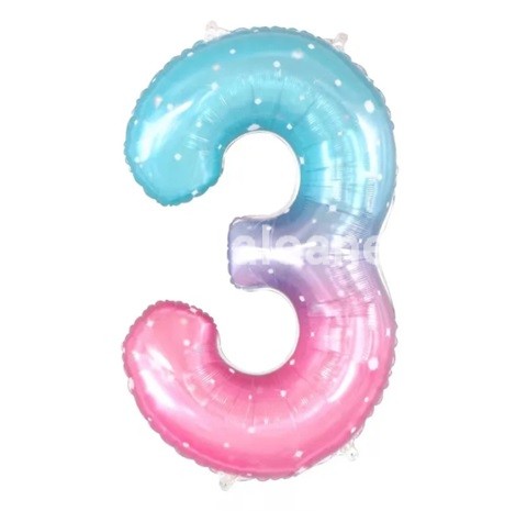 BALON FOLIE CIFRA 3 ROZ
