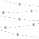 Ghirlanda de Perle 650 cm Argintie pentru Decoratiuni ghirlanda de perle 650 cm argintie decoratiuni tort evenimente elegante metalizat