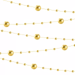 Ghirlanda de Perle 650 cm Aurie pentru Decoratiuni ghirlanda de perle 650 cm aurie decoratiuni tort evenimente elegante metalizat