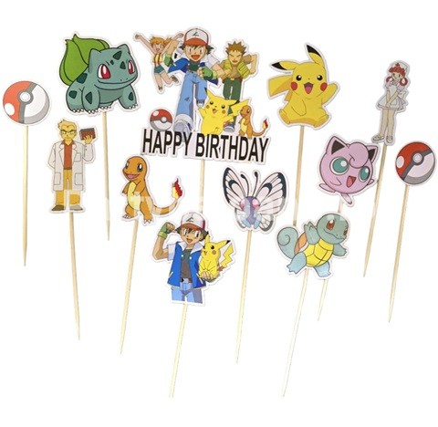 SET 12 TOPPERE PENTRU TORT – POKEMON