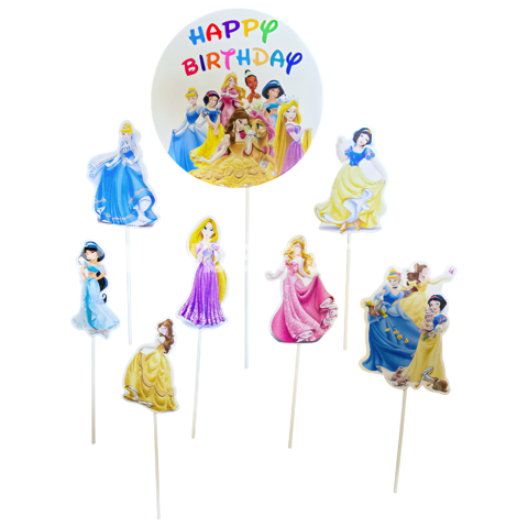 Set 8 Toppere Tort Prințesele Disney