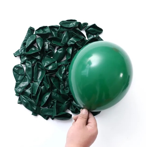 SET BALOANE LATEX RETRO DARK GREEN 14 CM