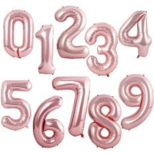 Balon Folie Cifra Rose Gold 0-9 - 100 Cm