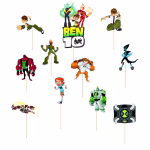 Set 11 Toppere Ben 10 pentru Decor Tort Premium set 11 toppere ben 10 decoratiuni tort extraterestri baieti