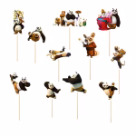 Set 11 Toppere Kung Fu Panda pentru Decor Tort set 11 toppere kung fu panda decoratiuni tort petrecere copii