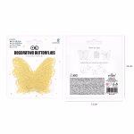 Set 12 Fluturi Decorativi 3D Auriu – Carton Plastifiat (Model 18) Set 12 fluturi decorativi 3D de culoare aurie, model ajurat tip dantela, din carton plastifiat, perfecti pentru aranjamente cu baloane si torturi de lux.