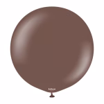 Balon Jumbo latex Chocolate Brown Kalisan 90 cm Balon gigant urias latex calitate profesionala finisaj standard opac maro ciocolatiu inchis pamantiu chocolate brown dimensiune colosala 90 cm 36 inch marca Kalisan