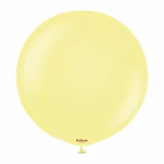 Balon Jumbo latex Macaron Galben Kalisan 90 cm Balon Jumbo latex gigant calitate profesionala partybaloane culoare macaron galben yellow pastelat deschis luminos mat opac dimensiune uriasa 90 cm 36 inch marca Kalisan