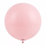 Balon Jumbo latex Macaron Pink Kalisan 60 cm Balon gigant urias latex calitate profesionala finisaj macaron pastel opac roz deschis roz cremos macaron pink dimensiune monumentala 60 cm 24 inch marca Kalisan