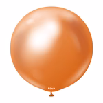 Balon Jumbo latex Mirror Copper Kalisan 90 cm Balon Jumbo latex gigant calitate profesionala partybaloane culoare mirror copper cupru cromat aramiu metalizat oglinda stralucitor opac dimensiune uriasa 90 cm 36 inch marca Kalisan