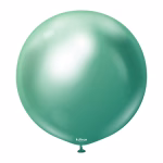 Balon Jumbo latex Mirror Green Kalisan 90 cm Balon Jumbo latex gigant calitate profesionala partybaloane culoare mirror green verde smarald cromat metalizat oglinda stralucitor opac dimensiune uriasa 90 cm 36 inch marca Kalisan