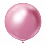 Balon Jumbo latex Mirror Pink Kalisan 60 cm Balon Jumbo latex gigant calitate profesionala partybaloane culoare mirror pink roz metalizat lucios cromat efect oglinda dimensiune mare 60 cm 24 inch marca Kalisan