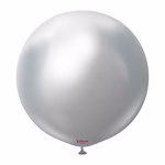 Balon Jumbo latex Mirror Silver Kalisan 45 cm Balon Jumbo latex mare calitate profesionala partybaloane culoare mirror silver argintiu cromat metalizat oglinda stralucitor opac dimensiune 45 cm 18 inch marca Kalisan