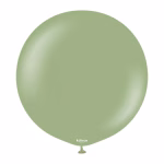 Balon Jumbo latex Retro Eucalipt Kalisan 90 cm Balon Jumbo latex gigant calitate profesionala partybaloane culoare retro eucalipt verde salvie stins prafuit sage green opac dimensiune uriasa 90 cm 36 inch marca Kalisan
