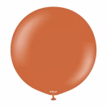 Balon Jumbo latex Retro Rust Orange Kalisan 60 cm Balon gigant urias latex calitate profesionala finisaj retro opac portocaliu ruginiu caramiziu teracota retro rust orange dimensiune monumentala 60 cm 24 inch marca Kalisan