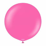 Balon Jumbo latex Standard Fuchsia Kalisan 60 cm Balon Jumbo latex gigant calitate profesionala partybaloane culoare standard fuchsia roz intens aprins magenta opac dimensiune mare 60 cm 24 inch marca Kalisan