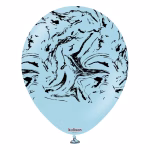 Safari Nebula Macaron Blue Kalisan 30 cm - Set 10 Baloane Set 10 baloane latex imprimate calitate profesionala design abstract marmorat safari nebula albastru pastel macaron blue negru dimensiune 30 cm 12 inch marca Kalisan