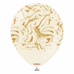 Safari Nebula White Sand Gold Kalisan 30 cm - Set 10 Baloane Set 10 baloane latex imprimate calitate profesionala partybaloane design abstract marmorat safari nebula bej nisipiu cald white sand auriu gold dimensiune 30 cm 12 inch marca Kalisan