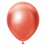 Set 100 baloane latex Mirror Red Kalisan 13 cm Balon mini din latex calitate profesionala finisaj cromat lucios efect oglinda mirror red rosu aprins pasional 13 cm marca Kalisan