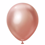 Set 50 baloane latex Mirror Rose Gold Kalisan 30 cm Set 50 baloane latex calitate profesionala partybaloane culoare mirror rose gold auriu roz cromat metalizat oglinda stralucitor opac dimensiune standard 30 cm 12 inch marca Kalisan