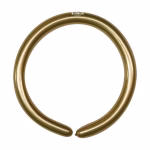 Set 50 baloane latex modelaj Mirror Gold Kalisan 260Q Balon lung modelaj 260 din latex calitate profesionala finisaj cromat lucios efect oglinda mirror gold auriu marca Kalisan
